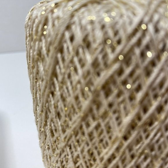 Aunt Lydia's Metallic Crochet Thread Natural/Gold - Picture 12 of 13
